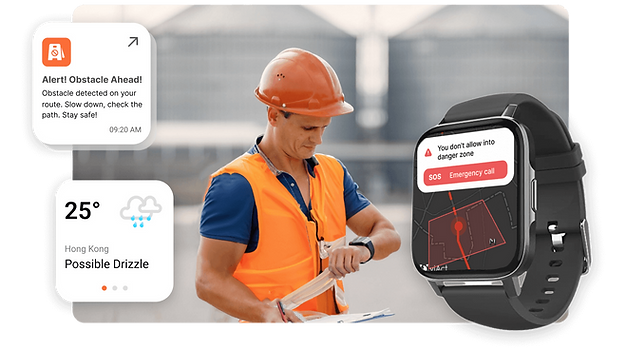 Smart Monitoring Devices like Smart Watch for Workers in Smart Site Safety System (4S)