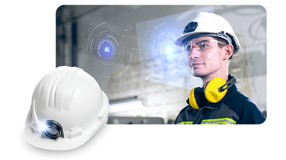 Continuously monitors worker health and site conditions with viAct Smart Helmet 